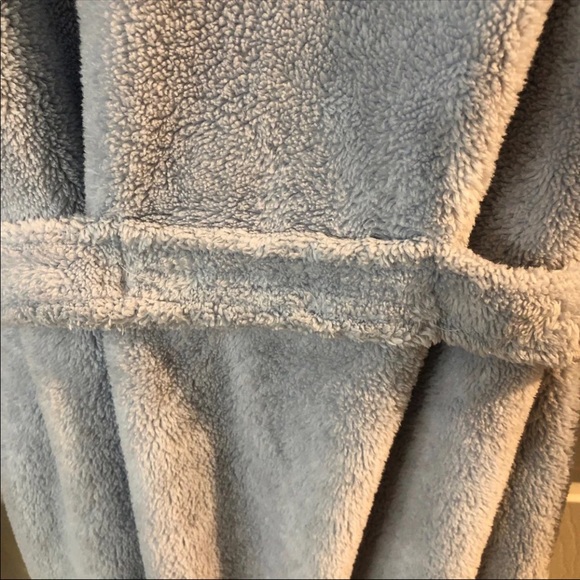 IRelax Unisex Light Blue Hooded Robe Sz Lg - Picture 6 of 11